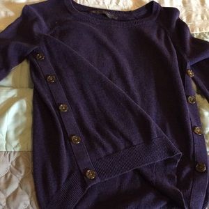 Purple button sweater